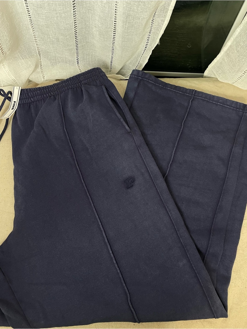 PINK Victoria's Secret Navy Wide-Leg Lounge Pants